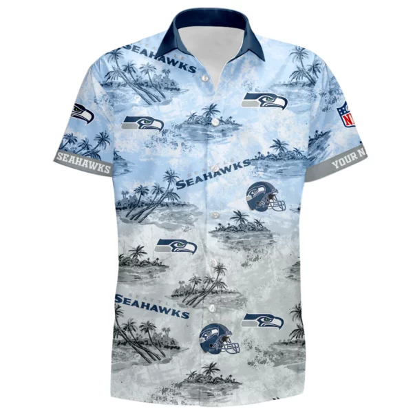 Seattle Seahawks Hawaiian Shirt 2026 Limited Premium Crinkle Textured Personalize Name