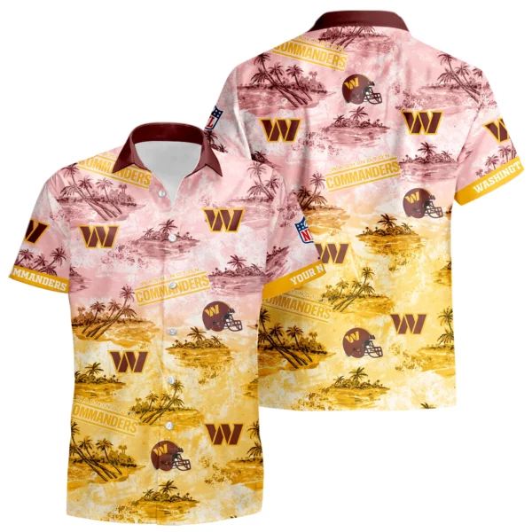 Washington Commanders Hawaiian Shirt 2026 Limited Premium Crinkle Textured Personalize Name