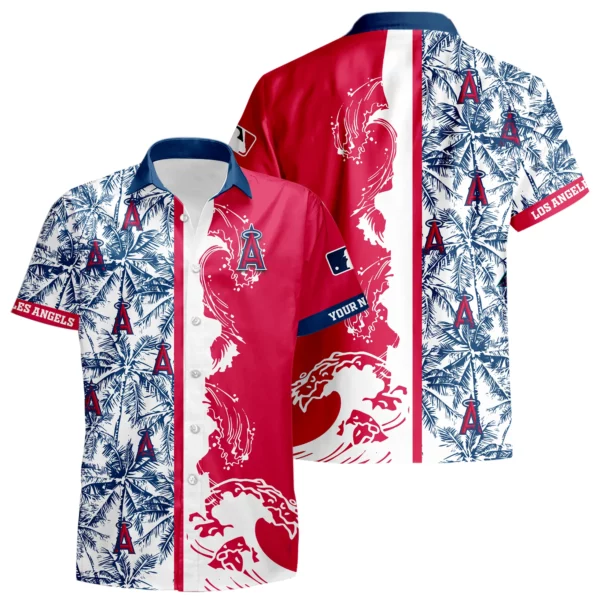 Los Angeles Angels Hawaiian Shirt New 2026 Premium Crinkle Textured Personalize Name