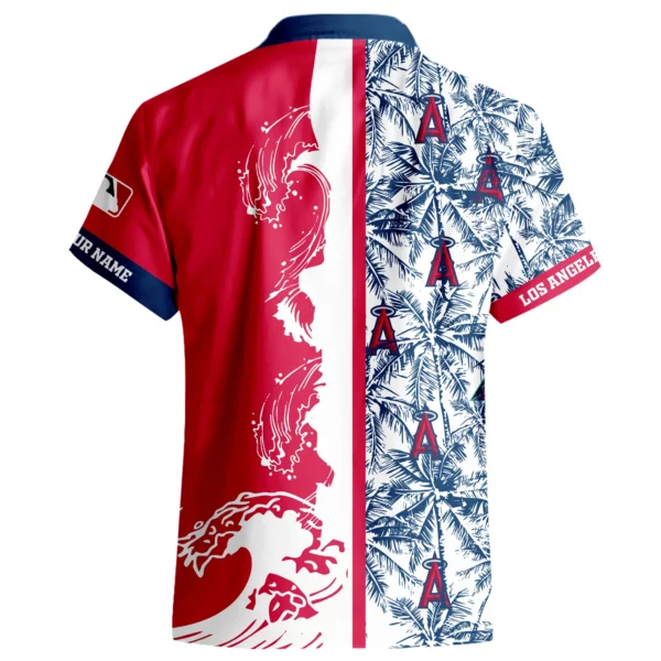 Los Angeles Angels Hawaiian Shirt New 2026 Premium Crinkle Textured Personalize Name