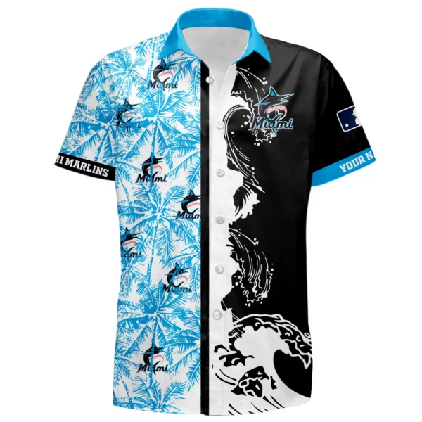 Miami Marlins Hawaiian Shirt New 2026 Premium Crinkle Textured Personalize Name