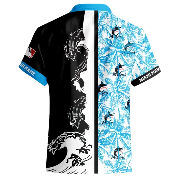 Miami Marlins Hawaiian Shirt New 2026 Premium Crinkle Textured Personalize Name