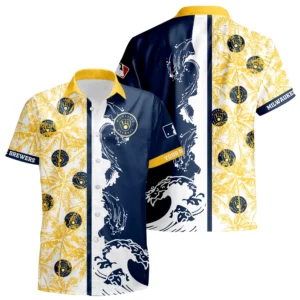 Milwaukee Brewers Hawaiian Shirt New 2026 Premium Crinkle Textured Personalize Name