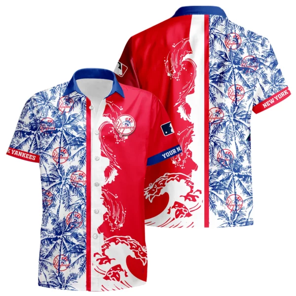 New York Yankees Hawaiian Shirt New 2026 Premium Crinkle Textured Personalize Name