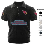 Arizona Cardinals Polo Shirt Men Knitted Top Texture, Short Sleeve