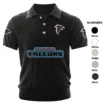 Atlanta Falcons Polo Shirt Men Knitted Top Texture, Short Sleeve