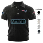New England Patriots Polo Shirt Men Knitted Top Texture, Short Sleeve