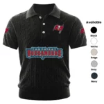 Tampa Bay Buccaneers Polo Shirt Men Knitted Top Texture, Short Sleeve