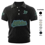 Athletics Polo Shirt Men Knitted Top Texture, Short Sleeve
