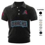 Arizona Diamondbacks Polo Shirt Men Knitted Top Texture, Short Sleeve
