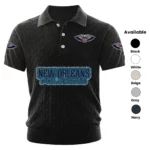 New Orleans Pelicans Polo Shirt Men Knitted Top Texture, Short Sleeve