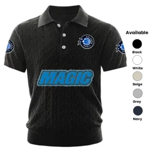 Orlando Magic Polo Shirt Men Knitted Top Texture, Short Sleeve