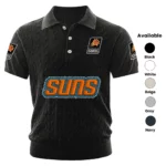 Phoenix Suns Polo Shirt Men Knitted Top Texture, Short Sleeve