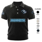 Utah Hockey Club Polo Shirt Men Knitted Top Texture, Short Sleeve