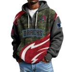 Arizona Diamondbacks Men's Waffle Knit Hoodie Quarter Zip New 2026 Limited
