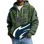Detroit Tigers  Men's Waffle Knit Hoodie Quarter Zip New 2026 Limited