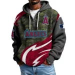 Los Angeles Angels Men's Waffle Knit Hoodie Quarter Zip New 2026 Limited