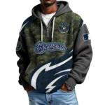 Milwaukee Brewers Men's Waffle Knit Hoodie Quarter Zip New 2026 Limited