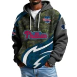 Philadelphia Phillies Men's Waffle Knit Hoodie Quarter Zip New 2026 Limited