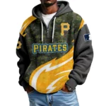 Pittsburgh Pirates Men's Waffle Knit Hoodie Quarter Zip New 2026 Limited