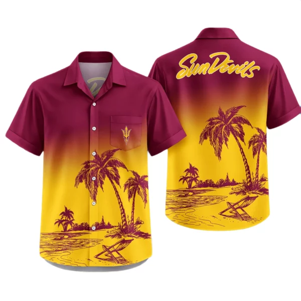 Arizona State Sun Devils Hawaiian Shirt New 2026 Premium Crinkle Textured