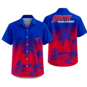 SMU Mustangs Hawaiian Shirt New 2026 Premium Crinkle Textured