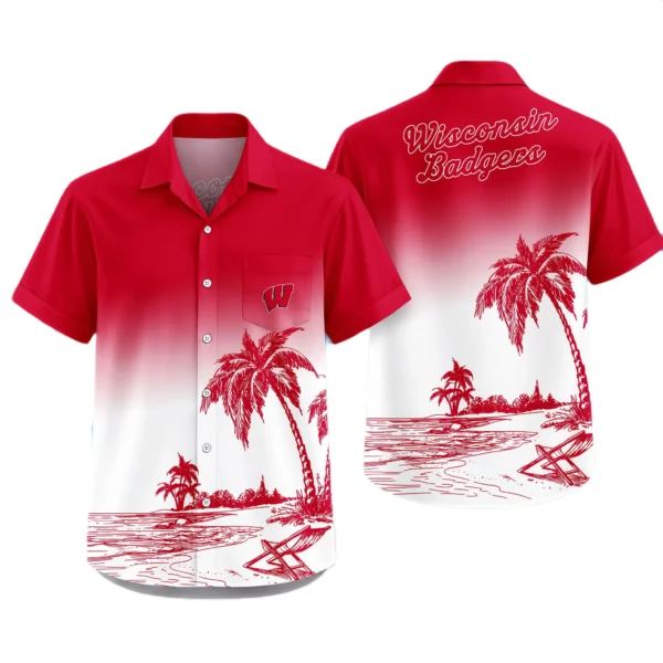 Wisconsin Badgers Hawaiian Shirt New 2026 Premium Crinkle Textured