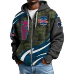 Philadelphia Phillies Men’s Waffle Knit Full Zip Up Hoodie 2026 Limited