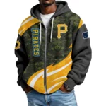 Pittsburgh Pirates Men’s Waffle Knit Full Zip Up Hoodie 2026 Limited