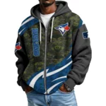 Toronto Blue Jays Men’s Waffle Knit Full Zip Up Hoodie 2026 Limited