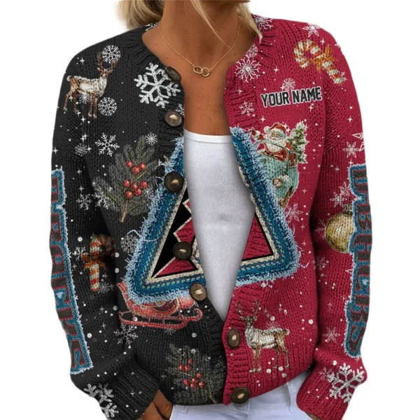 Arizona Diamondbacks Women’s Knit Cardigan Sweater New 2026 Customize Name