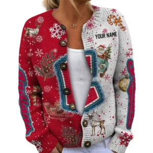 Cleveland Guardians Women’s Knit Cardigan Sweater New 2026 Customize Name