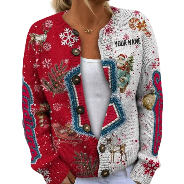 Cleveland Guardians Women’s Knit Cardigan Sweater New 2026 Customize Name