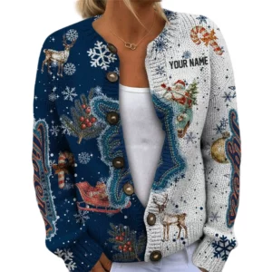 Detroit Tigers Women’s Knit Cardigan Sweater New 2026 Customize Name
