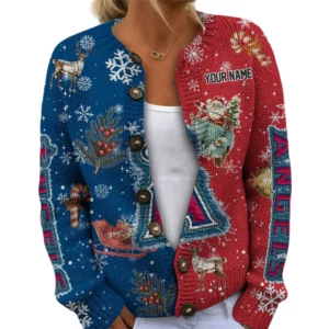 Los Angeles Angels Women’s Knit Cardigan Sweater New 2026 Customize Name