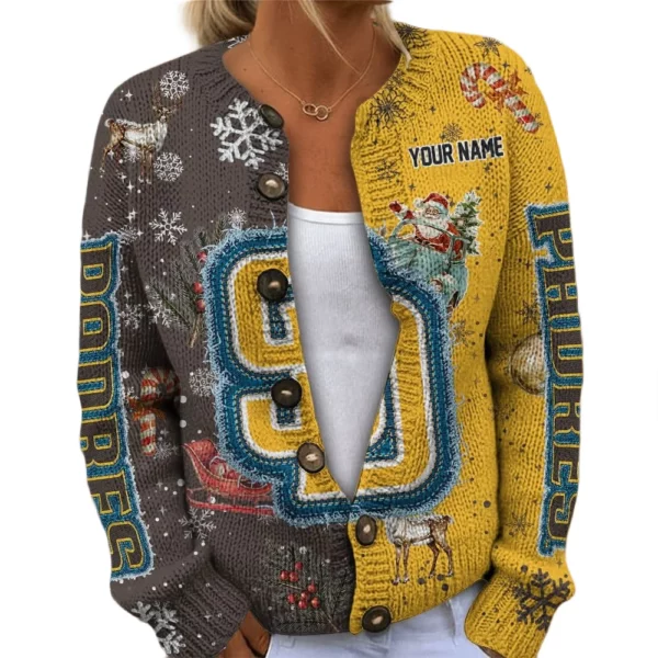 San Diego Padres Women’s Knit Cardigan Sweater New 2026 Customize Name