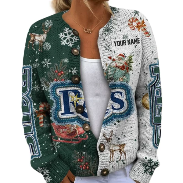 Tampa Bay Rays Women’s Knit Cardigan Sweater New 2026 Customize Name