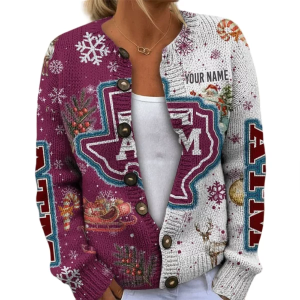 Texas A&M Aggies Women’s Knit Cardigan Sweater New 2026 Customize Name