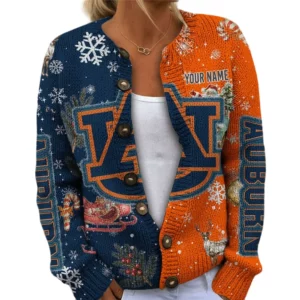 Auburn Tigers Women’s Knit Cardigan Sweater New 2026 Customize Name