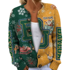 Baylor Bears Women’s Knit Cardigan Sweater New 2026 Customize Name