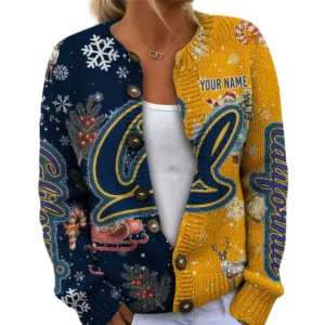 California Golden Bears Women’s Knit Cardigan Sweater New 2026 Customize Name
