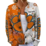 Clemson Tigers Women’s Knit Cardigan Sweater New 2026 Customize Name