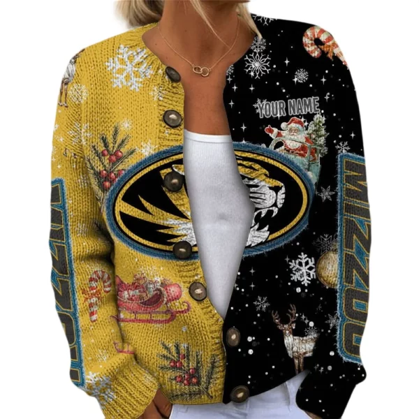 Missouri Tigers Women’s Knit Cardigan Sweater New 2026 Customize Name