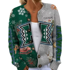 Hawaii Rainbow Warriors Women’s Knit Cardigan Sweater New 2026 Customize Name