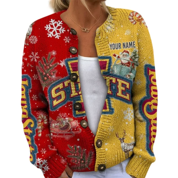 Iowa State Cyclones Women’s Knit Cardigan Sweater New 2026 Customize Name