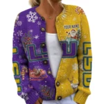 LSU Tigers Women’s Knit Cardigan Sweater New 2026 Customize Name