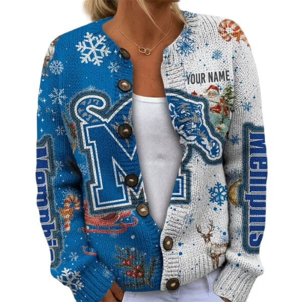 Memphis Tigers Women’s Knit Cardigan Sweater New 2026 Customize Name
