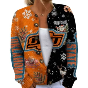Oklahoma State Cowboys Women’s Knit Cardigan Sweater New 2026 Customize Name