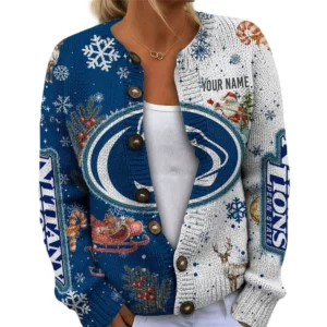 Penn State Nittany Lions Women’s Knit Cardigan Sweater New 2026 Customize Name