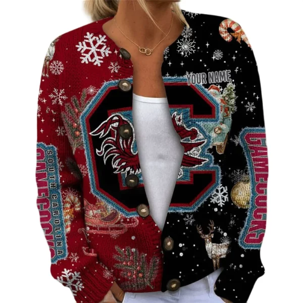 South Carolina Gamecocks Women’s Knit Cardigan Sweater New 2026 Customize Name